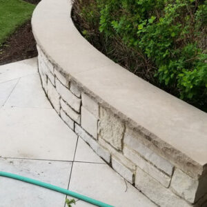 Photo of concrete and pavers after restoration