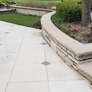 Photo of concrete and pavers that were cleaned with power washing