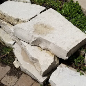 Photo of concrete slabs recently cleaned and restored
