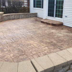 Photo of a outdoor living area brick paver patio after being power washed